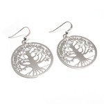 Sterling Silver Tree of Life Earrings